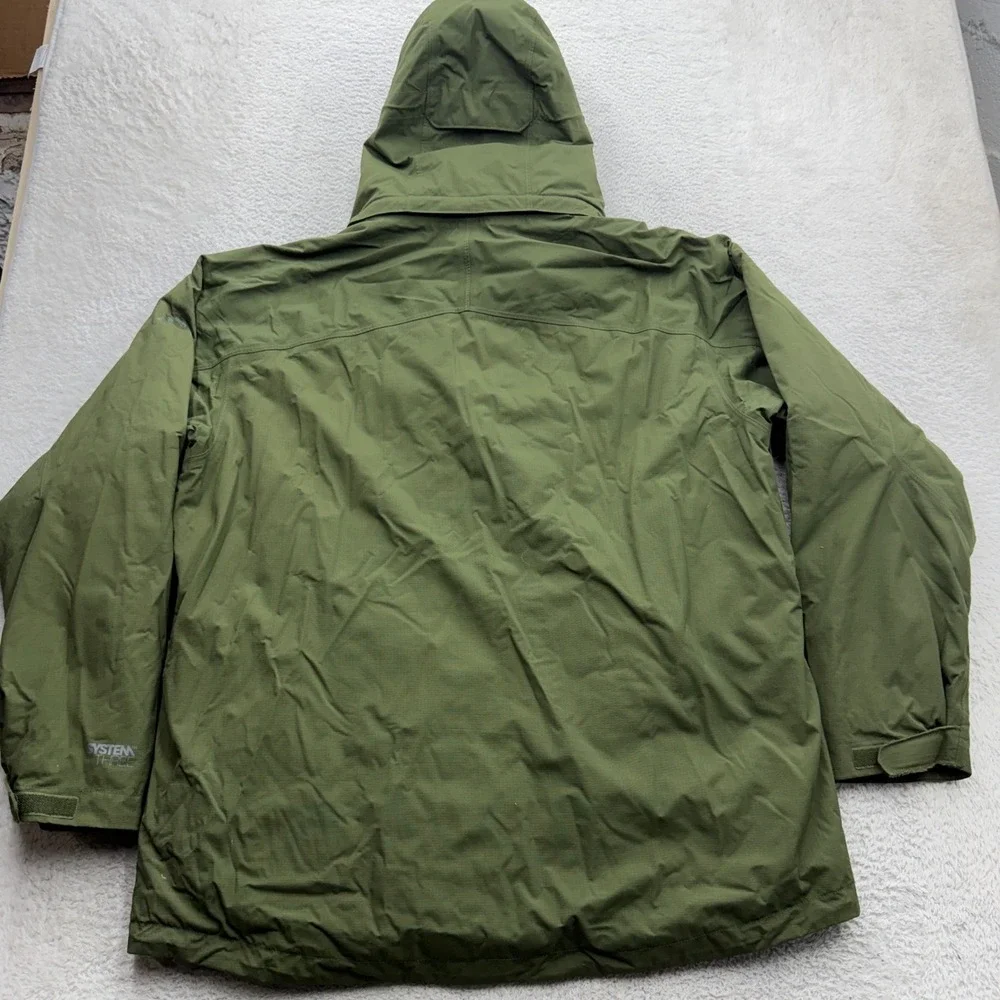 Eastern Mountain Sports EMS System Three Jacket Olive Green Mens XL Hooded Parka